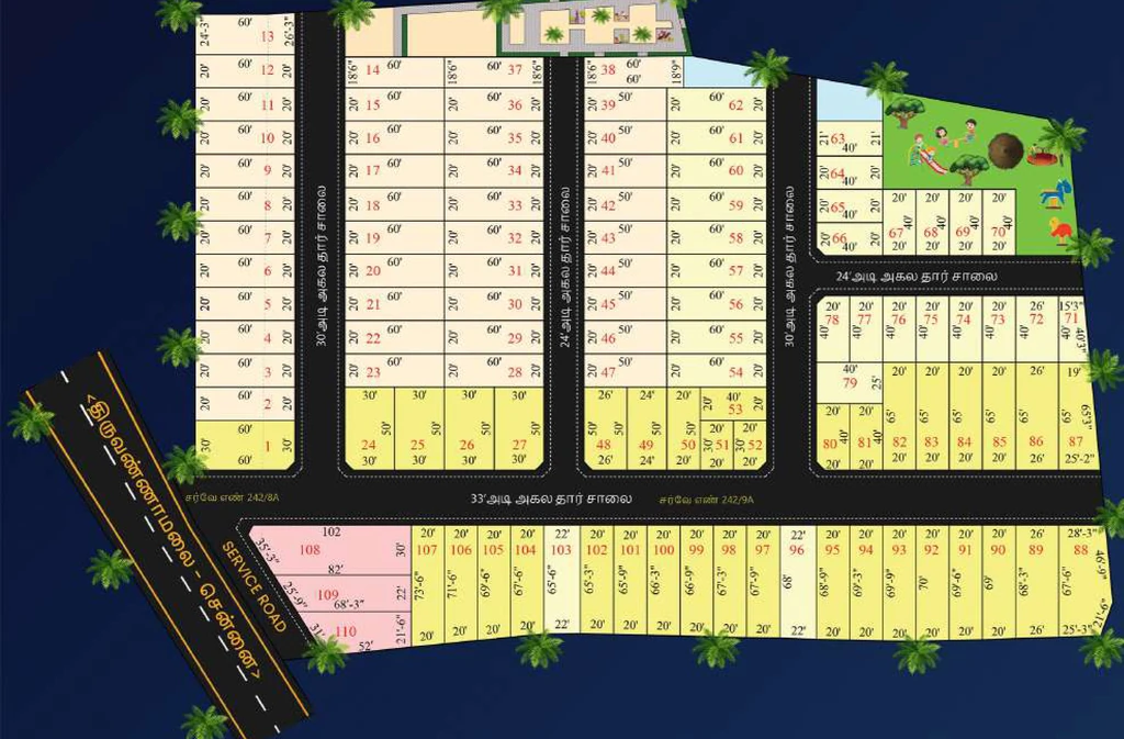 Master Plan of Daga Nandhi Gardens in Kilpenathur, Chennai - Image 326191