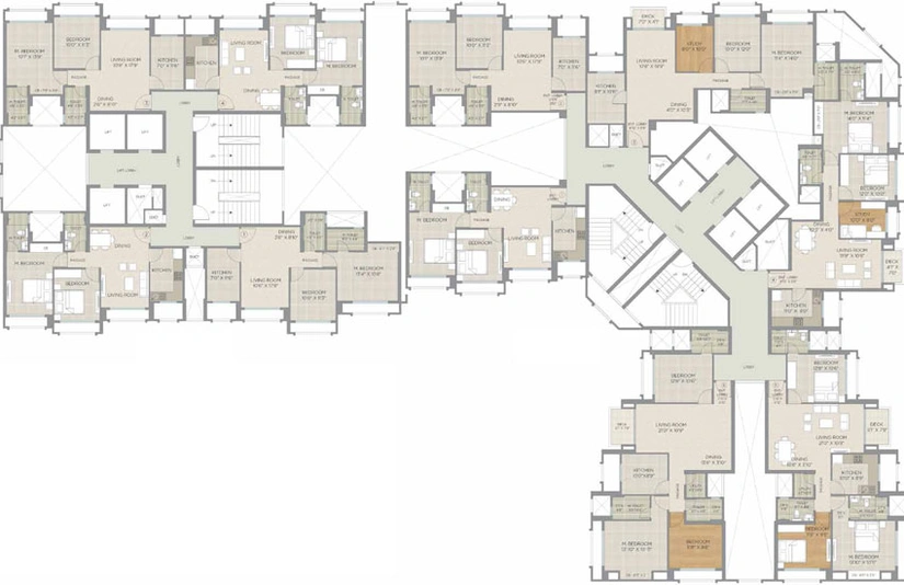 Floor Plan of Hiranandani Eagleridge in Thane West, Thane - Image 22620