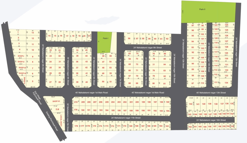 Master Plan of Sameera Mahalakshmi Nagar in Red Hills, Chennai - Image 326256