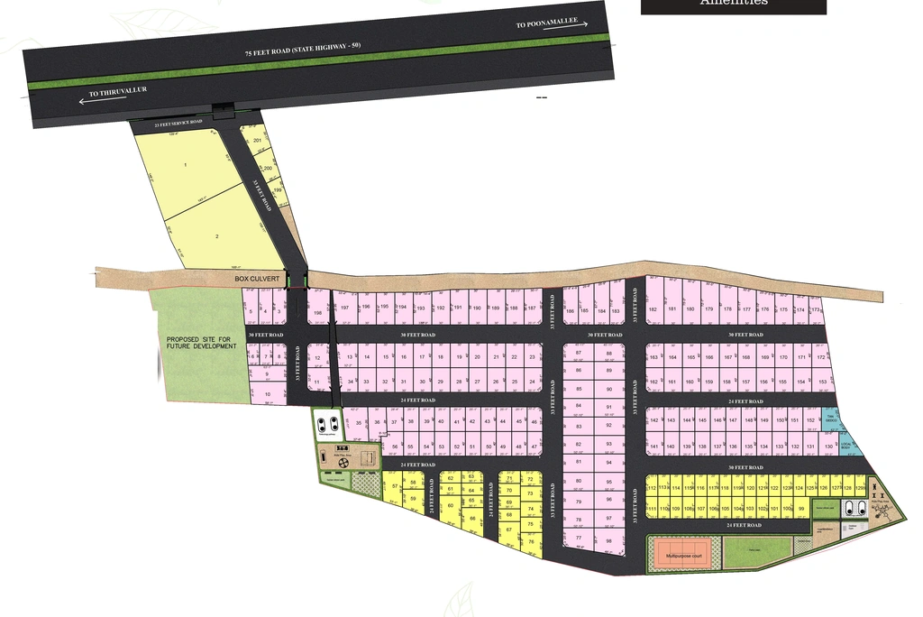 Master Plan of Jains Aura Residences in Thirumazhisai, Chennai - Image 336417