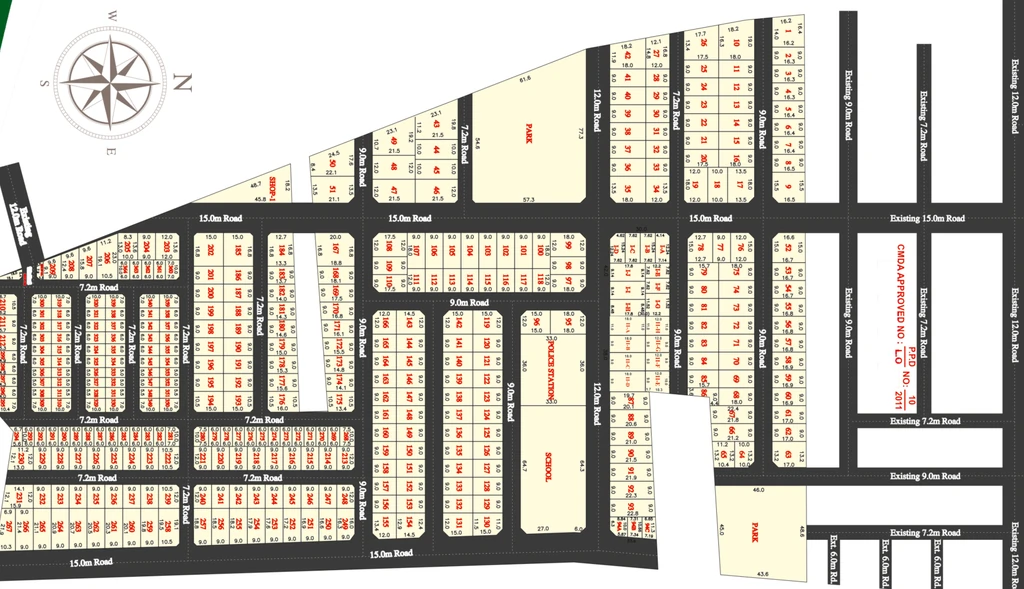 Master Plan of Hitech Fortune Residency Phase 1 in Mannivakkam, Chennai - Image 326856