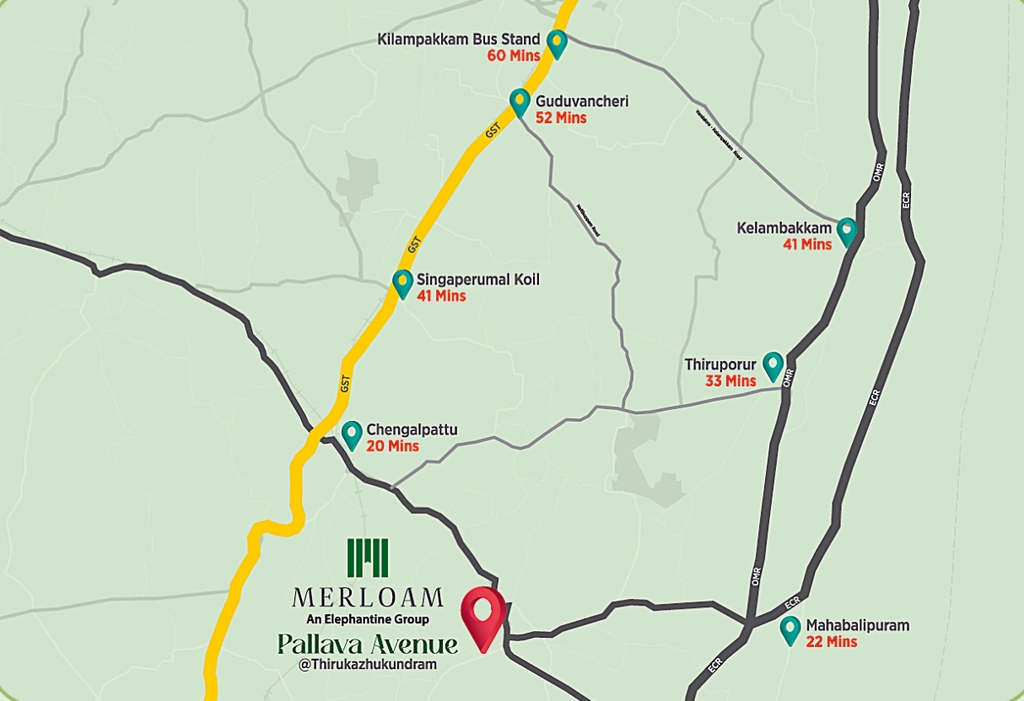Location of Merloam Pallava Avenues in Tirukazhukundram, Chennai - Image 322477