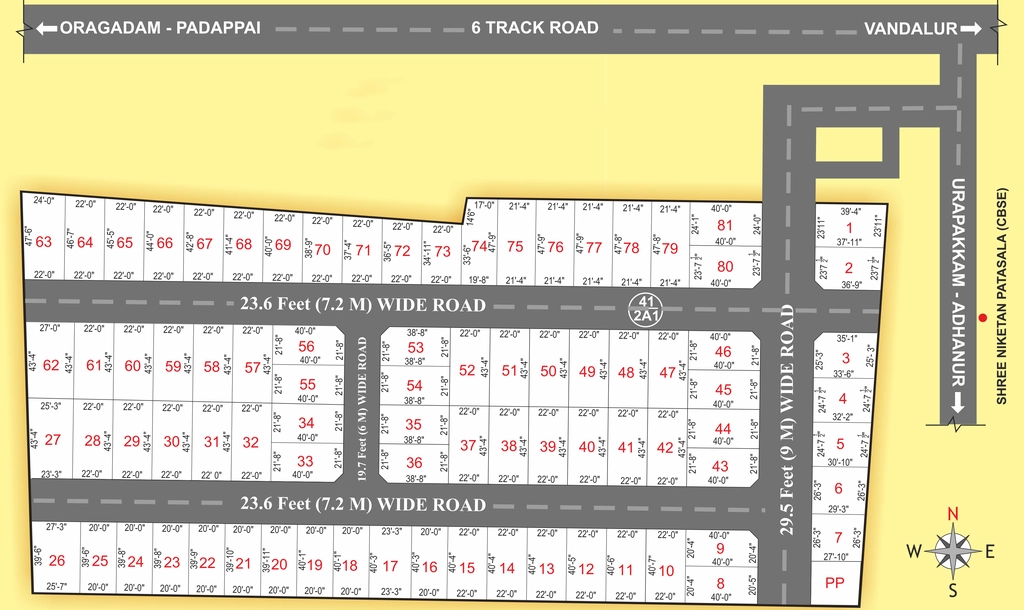 Master Plan of ABI Athi Varadar Avenue in Mannivakkam, Chennai - Image 321211
