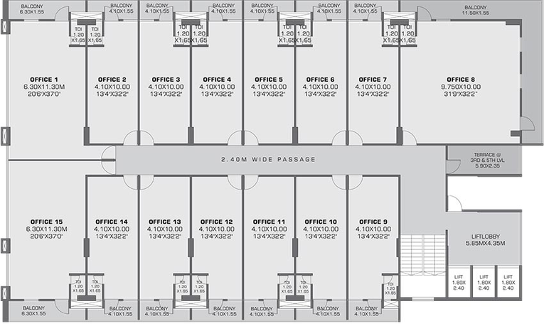 Floor Plan of Malpani City Centre in Hadapsar, Pune - Image 270527