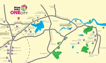 Location of Shriram Onecity Golden Acres - Image 328985