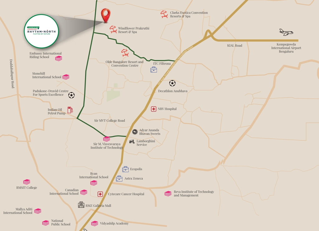 Location of Shriram Codename Rhythm Of North in Devanahalli, Bangalore - Image 328956