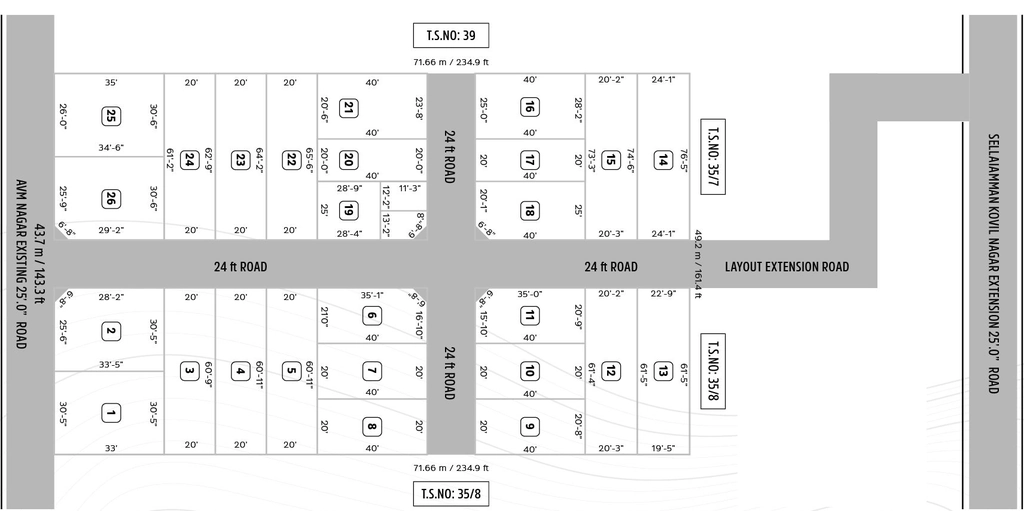 Master Plan of SN Selvam Avenue in Madhavaram, Chennai - Image 360445