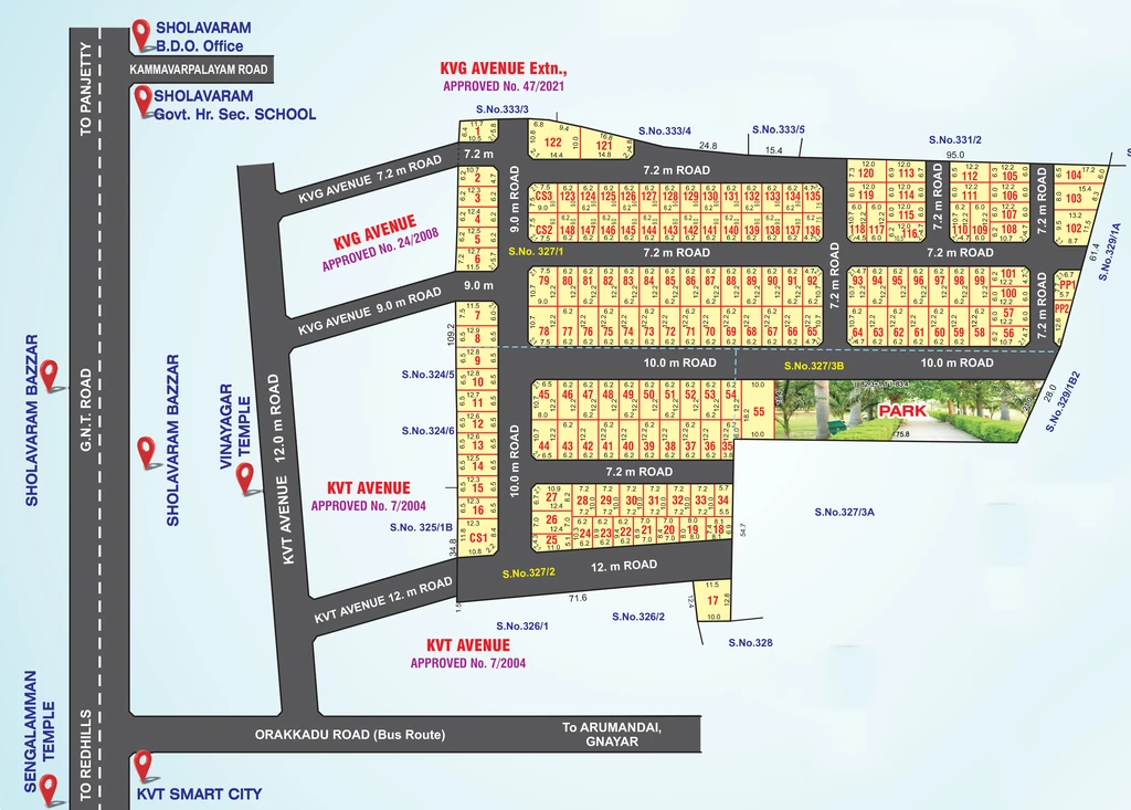 Master Plan of KVG Arimaa Nagar in Red Hills, Chennai - Image 359426