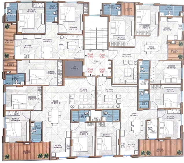 Floor Plan of Heavens Terraces in Manyawas, Jaipur - Image 271082