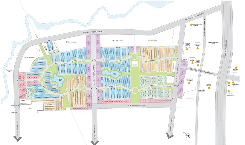 Master Plan of Emaar Hridayam - Gomti Greens in Sarojini Nagar, Lucknow - Image 365050