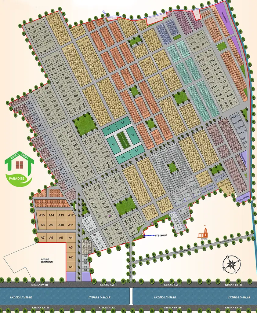 Master Plan of Unitevision Kissan Green Paradise in Kishan Path, Lucknow - Image 365536