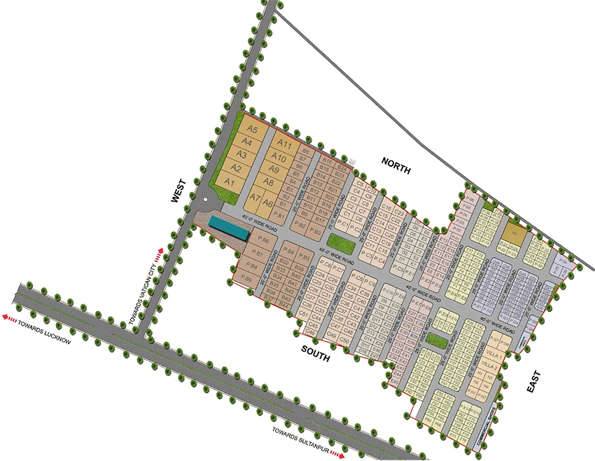 Master Plan of Unitevision Vatican City in Sultanpur Road, Lucknow - Image 365544