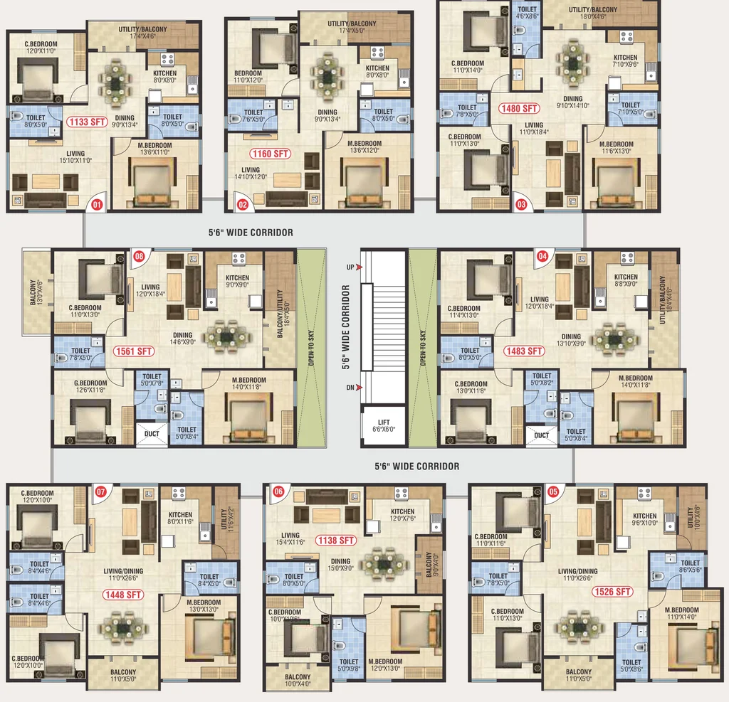 Floor Plan of Yogas Sai Srikaram in Kaggadasapura, Bangalore - Image 273823