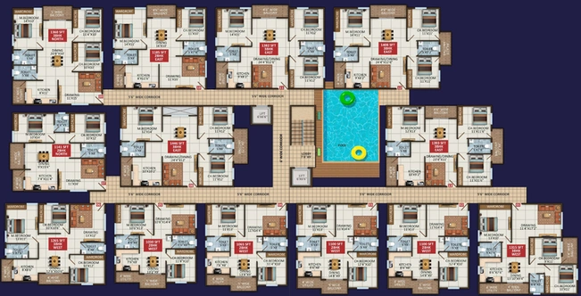 Floor Plan of Shree Adithya Pride in Krishnarajapuram, Bangalore - Image 273928
