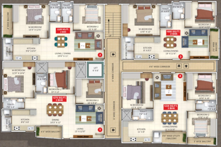 Floor Plan of Jeya Galaxy in Kaggadasapura, Bangalore - Image 274046
