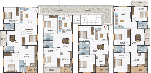 Floor Plan of Varma Yellow Sapphire in Devinagar, Bangalore - Image 274059