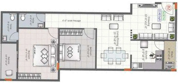 2 BHK Flat in VN Pandit Elegance in Ramamurthy Nagar, Bangalore - Image 853381