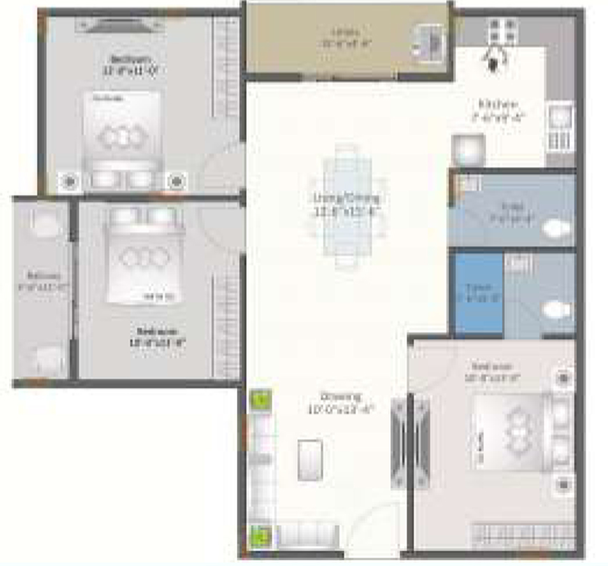 3 BHK Flat in VN Pandit Elegance in Ramamurthy Nagar, Bangalore - Image 853383