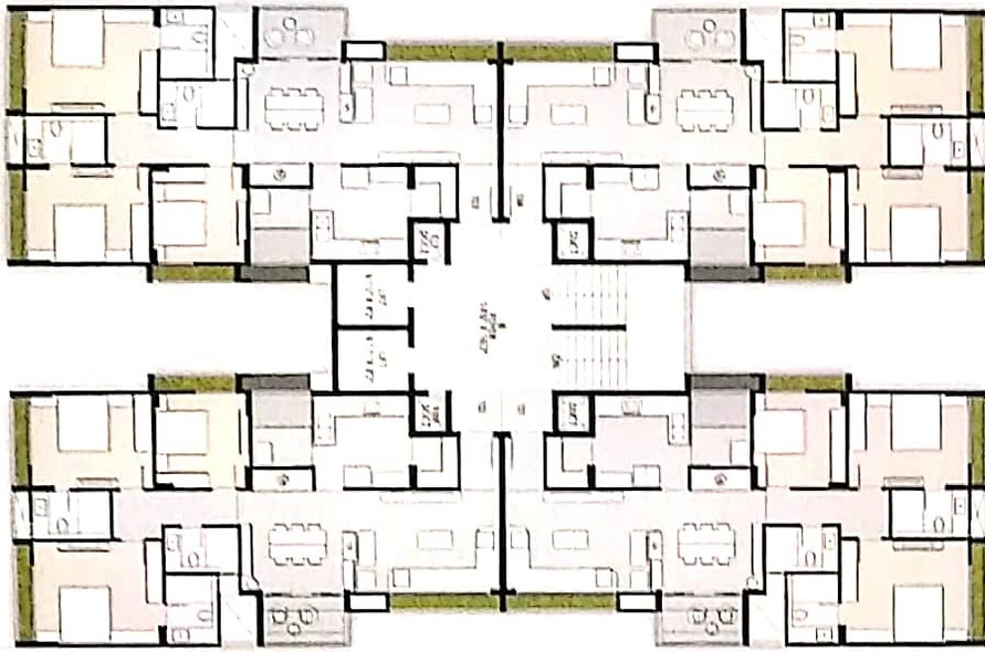 Floor Plan of Sanman Centenary in Jagatpur, Ahmedabad - Image 277123