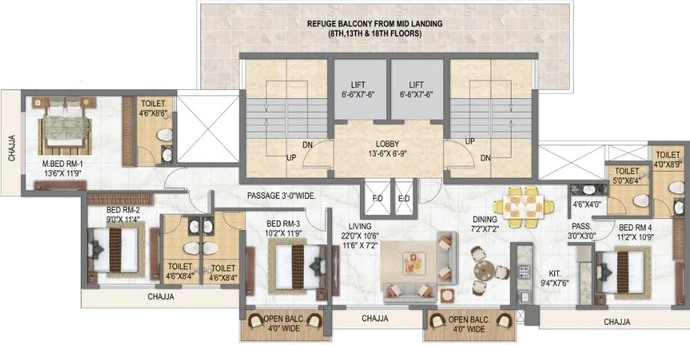Floor Plan of Today Codename Cloud City in Kharghar, Navi Mumbai - Image 277605