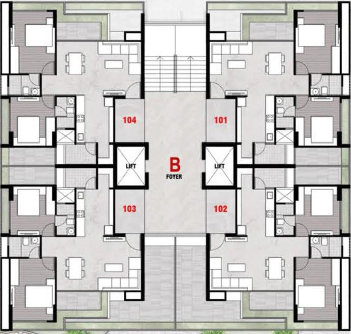 Floor Plan of Anjani The Marigold Parmeshwar in Chandkheda, Ahmedabad - Image 277659