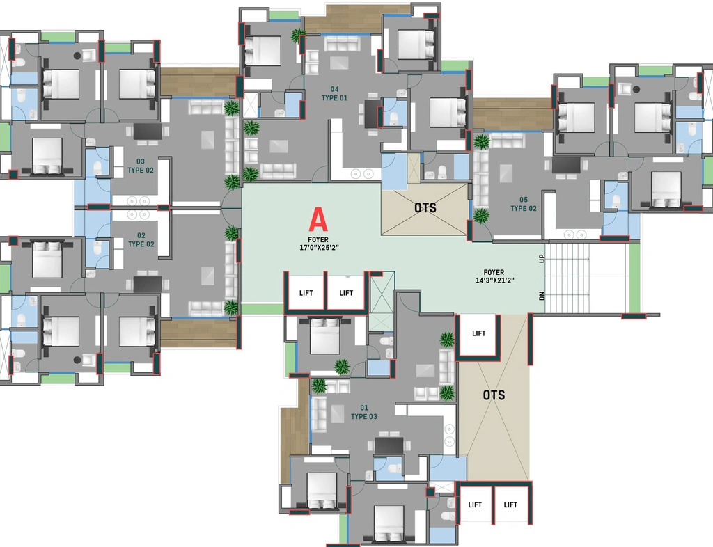 Floor Plan of CS Terra Sky in Zundal, Ahmedabad - Image 277671