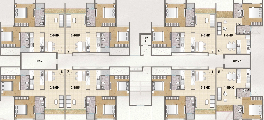 Floor Plan of Starwing I-Stay Tower F in Andheri East, Mumbai - Image 277803