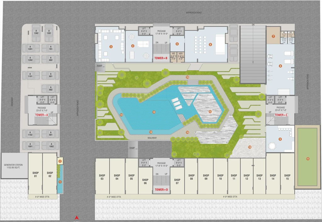 Master Plan of Courtyard Trident in Sevasi, Vadodara - Image 277822