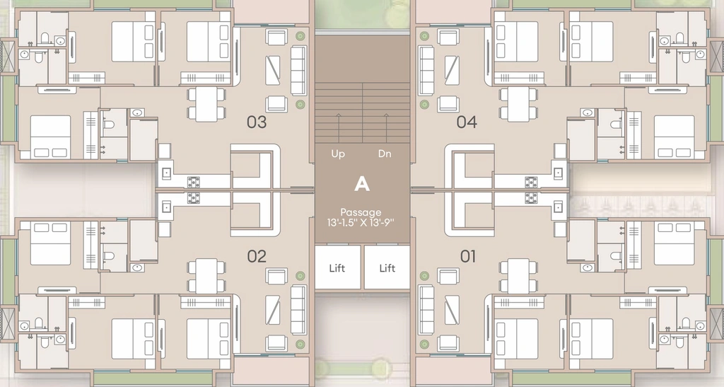 Floor Plan of Narayan Aria in Atladara, Vadodara - Image 277830