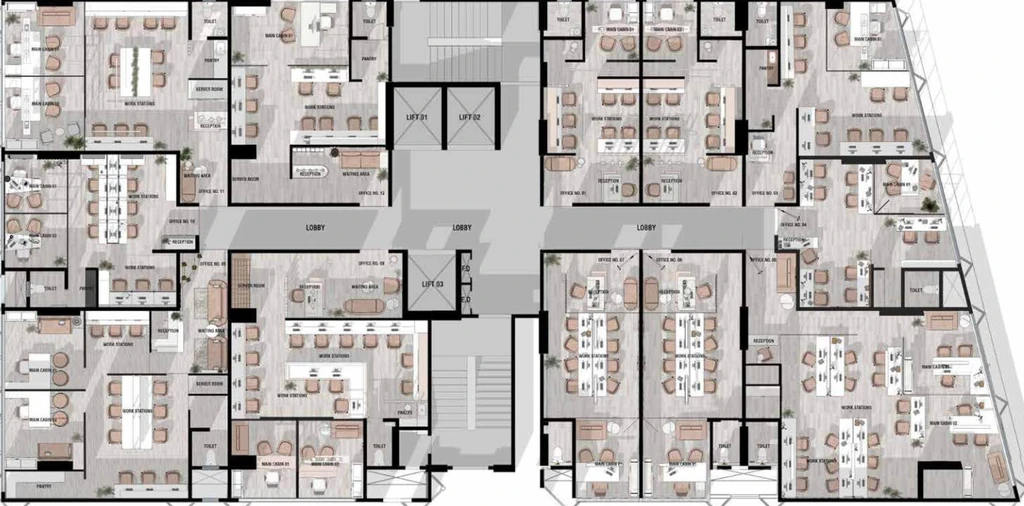 Floor Plan of Skyblu 72 Corp in Andheri East, Mumbai - Image 279089
