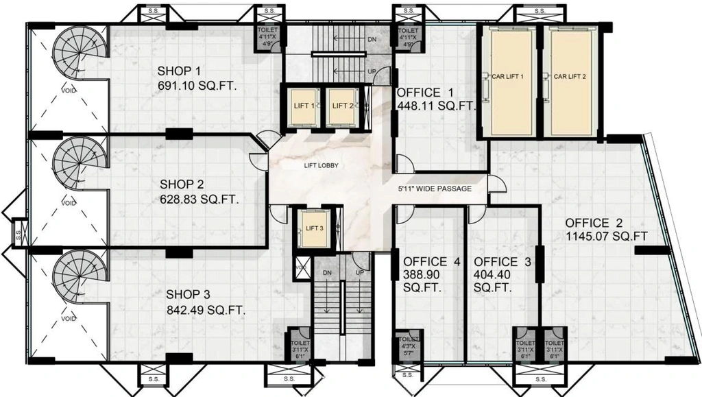 Floor Plan of Skyblu 72 Corp in Andheri East, Mumbai - Image 279091