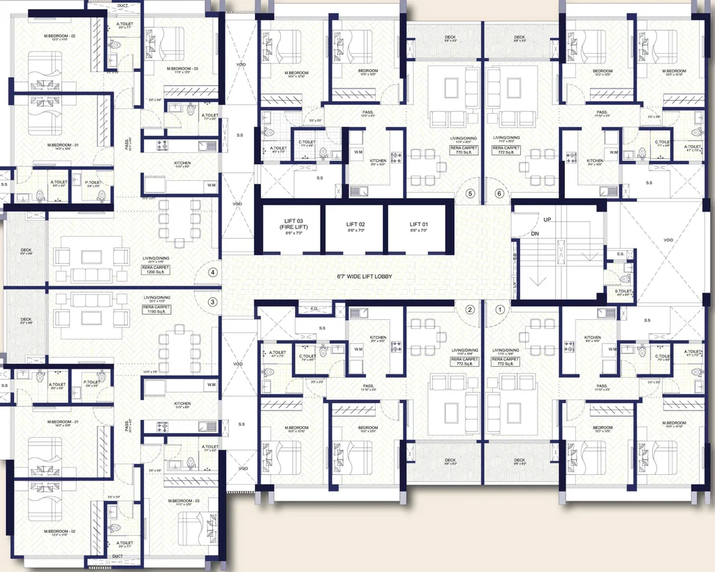 Floor Plan of Dotom Jewel in Ghatkopar East, Mumbai - Image 279834