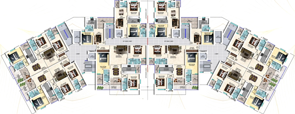 Floor Plan of Siddhartha Maison in Argora, Ranchi - Image 279893