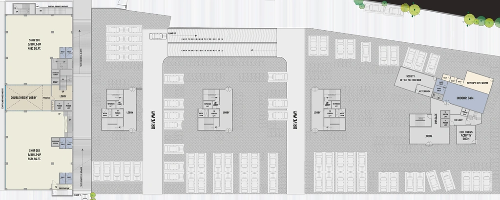 Floor Plan of Commercial R Sandesh Officers Enclave in Manish Nagar, Nagpur - Image 280083