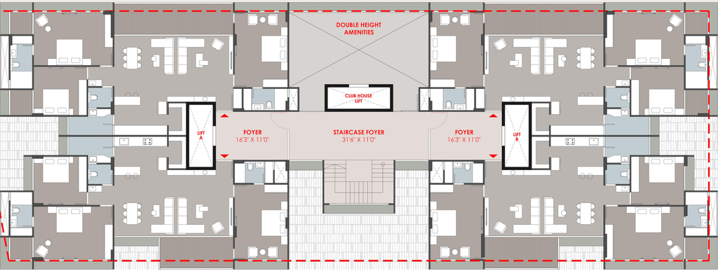Floor Plan of Reneev Levvel 7 in Gota, Ahmedabad - Image 280394