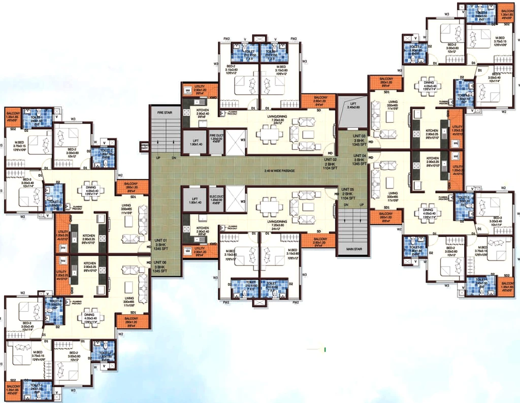 Floor Plan of Confident Symphony in Aluva, Kochi - Image 280131