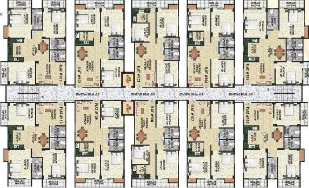 Floor Plan of Gen X Daffodils in Bailey Road, Patna - Image 280399