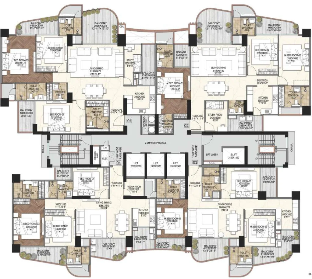 Floor Plan of Venus Capital Heights in Danapur, Patna - Image 280662