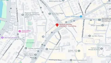 Location of WeWork Vaswani Chambers Co-Working space in Worli, Mumbai - Image 281840