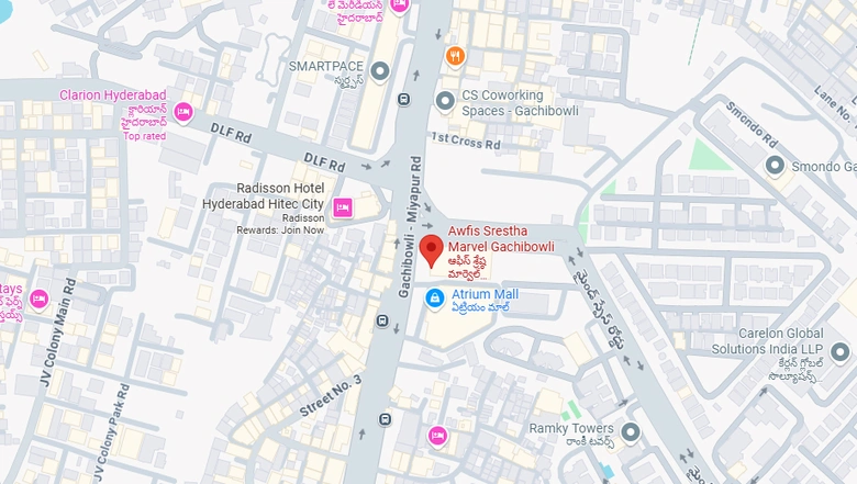 Location of Coworking Space in Awfis Srestha Marvel, Gachibowli - Image 287150