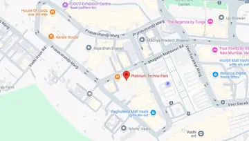 Location of Regus Platinum Techno Park Co-Working space in Vashi, Navi Mumbai - Image 283882