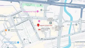 Location of Regus Sector 30A Haware Infotech Park Co-Working space in Vashi, Navi Mumbai - Image 283886