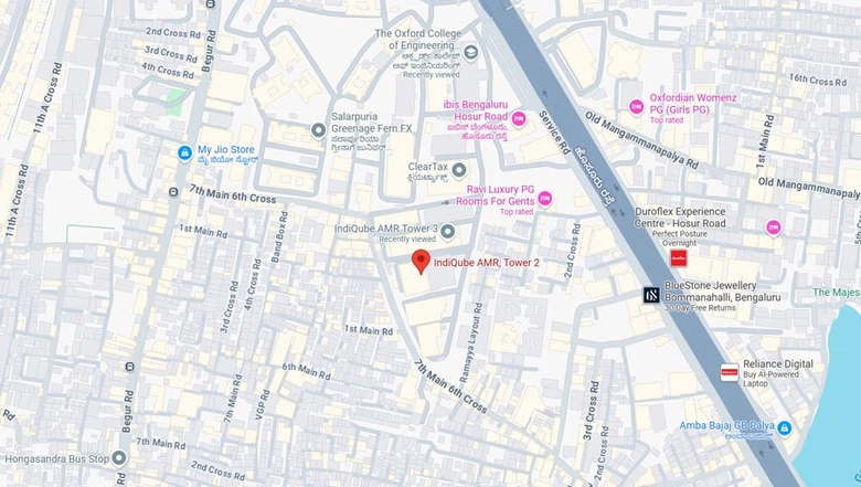 Location of Coworking Space in IndiQube AMR Techpark Tower 2, HSR Layout - Image 284932