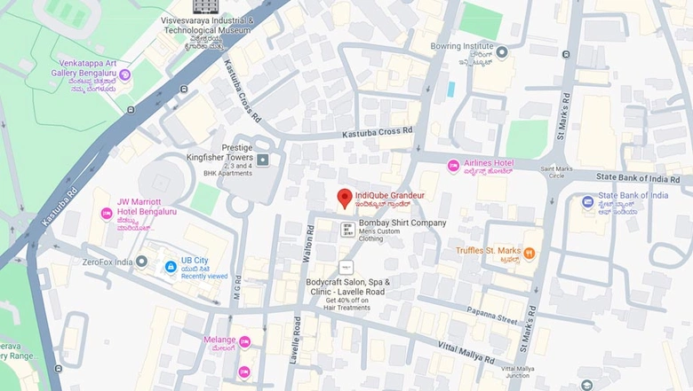 Location of Coworking Space in IndiQube Grandeur, MG Road - Image 285012