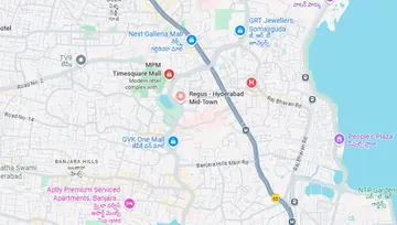 Location of Regus Mid Town Plaza Co-Working space in Banjara Hills, Hyderabad - Image 284133