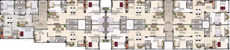 Floor Plan of Mahadev Enclave in Patrapada, Bhubaneswar - Image 282559