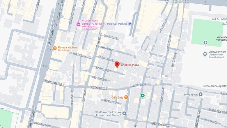 Location of Coworking Space in IndiQube Plaza, Domlur - Image 285067