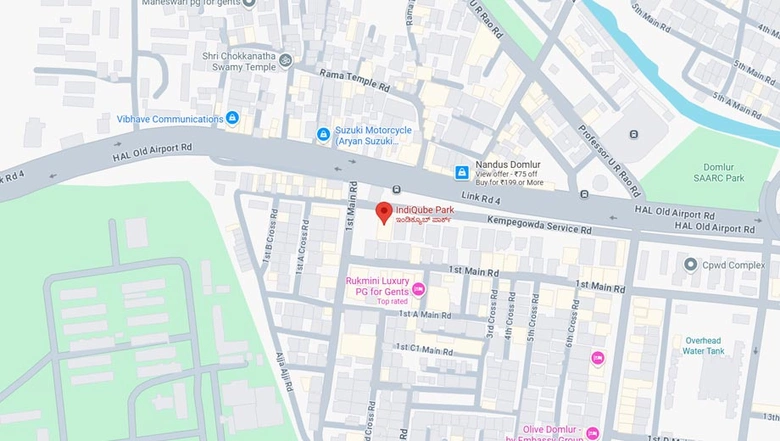Location of Coworking Space in IndiQube Park, Domlur - Image 285120