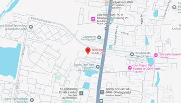 Location of Regus Tecci Park Co-Working space in Karapakkam, Chennai - Image 284012