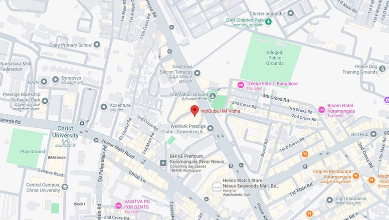 Location of Coworking Space in IndiQube HM Vibha Towers, Koramangala - Image 285696